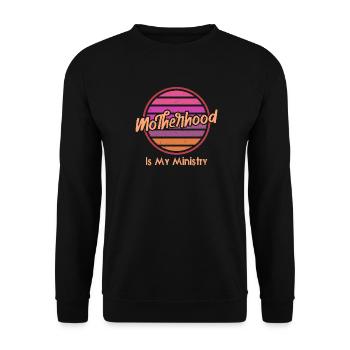 Motherhood Is My Ministry - Unisex Sweatshirt - black - Front - Alina (178cm) & Michal (187cm)