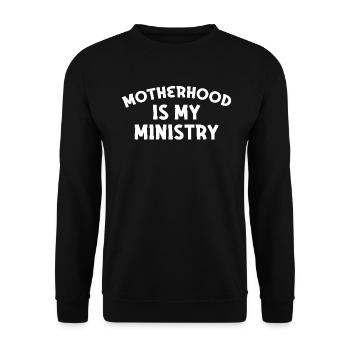 Motherhood Is My Ministry - Unisex Sweatshirt - black - Front - Alina (178cm) & Michal (187cm)
