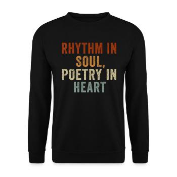 Poetry Slam Schriftsteller Poet Literatur Slam - Unisex Pullover - Schwarz - Vorne - Alina (178cm) & Michal (187cm)