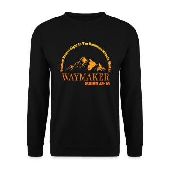 Waymaker Promise Keeper Miracle Worker - Unisex Sweatshirt - black - Front - Alina (178cm) & Michal (187cm)