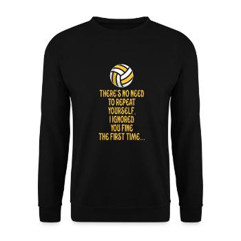 Il n’est pas nécessaire de se répéter - Sweat-shirt Unisexe - noir - Devant - Alina (178cm) & Michal (187cm)