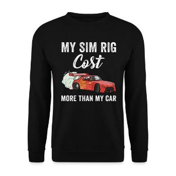 Simracer Esports Enthusiast Sim Racing - Unisex Pullover - Schwarz - Vorne - Alina (178cm) & Michal (187cm)