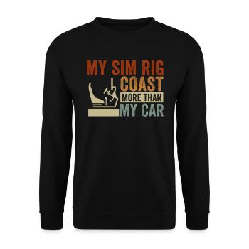 Simracer Esports Enthusiast Sim Racing - Unisex Sweatshirt - black - Front - Alina (178cm) & Michal (187cm)