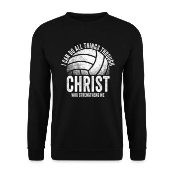 Je peux tout faire grâce au volleyball - Sweat-shirt Unisexe - noir - Devant - Alina (178cm) & Michal (187cm)