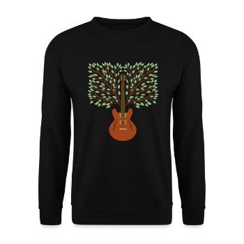 Yggdrasil Natur Musiker Baum Des Lebens - Unisex Pullover - Schwarz - Vorne - Alina (178cm) & Michal (187cm)