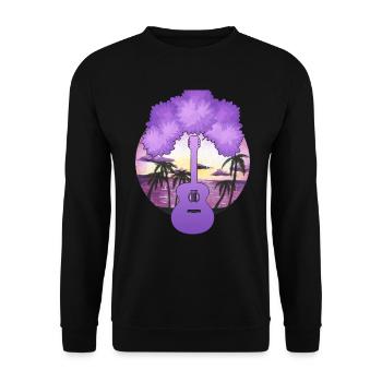Yggdrasil Nature Musician Tree Of Life - Unisex Sweatshirt - black - Front - Alina (178cm) & Michal (187cm)