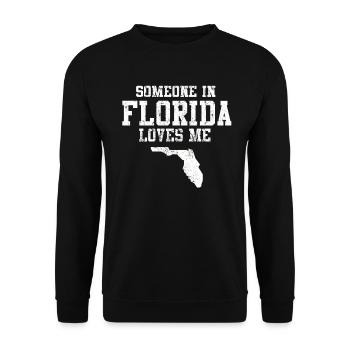 Someone In Florida Loves Me - Unisex Sweatshirt - black - Front - Alina (178cm) & Michal (187cm)