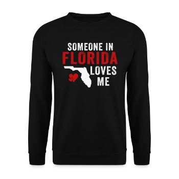 Someone In Florida Loves Me - Unisex Sweatshirt - black - Front - Alina (178cm) & Michal (187cm)