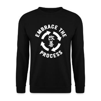 Le Kaizen japonais adopte le processus - Sweat-shirt Unisexe - noir - Devant - Alina (178cm) & Michal (187cm)