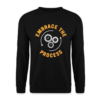 Le Kaizen japonais adopte le processus - Sweat-shirt Unisexe - noir - Devant - Alina (178cm) & Michal (187cm)