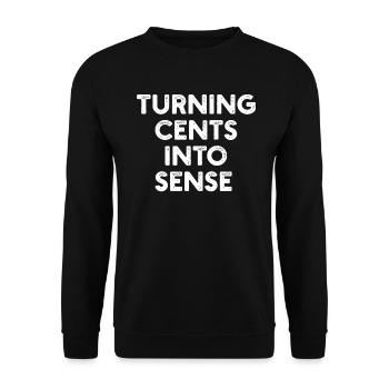 Numismatics Coin Collector Passion - Unisex Sweatshirt - black - Front - Alina (178cm) & Michal (187cm)