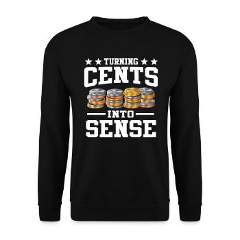Numismatics Coin Collector Passion - Unisex Sweatshirt - black - Front - Alina (178cm) & Michal (187cm)
