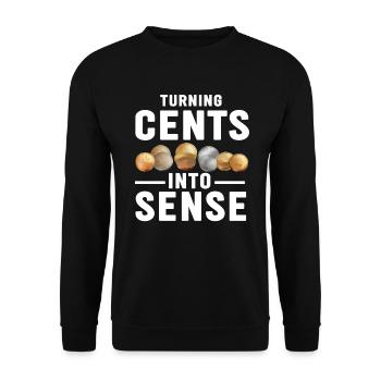 Numismatics Coin Collector Passion - Unisex Sweatshirt - black - Front - Alina (178cm) & Michal (187cm)