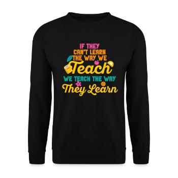 Autismus-Bewusstsein SPED Lehrer lernen - Unisex Pullover - Schwarz - Vorne - Alina (178cm) & Michal (187cm)