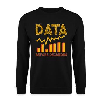 Daten oder es ist nicht passiert für Studenten - Unisex Pullover - Schwarz - Vorne - Alina (178cm) & Michal (187cm)