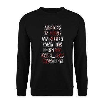 Murder Mystery Dinner Fun Night - Unisex Sweatshirt - black - Front - Alina (178cm) & Michal (187cm)