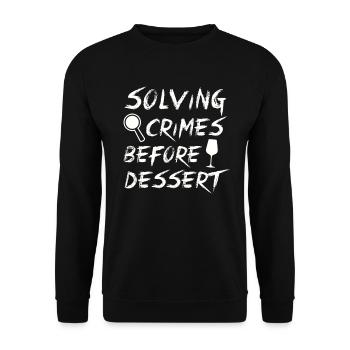 Murder Mystery Dinner Fun Night - Unisex Sweatshirt - black - Front - Alina (178cm) & Michal (187cm)