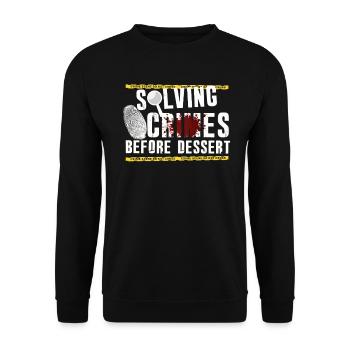 Murder Mystery Dinner Fun Night - Unisex Sweatshirt - black - Front - Alina (178cm) & Michal (187cm)