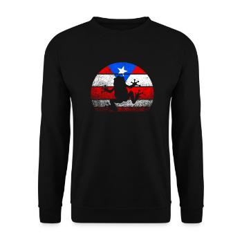 Taino Echoes Coqui Puerto Rican Heritage - Unisex Sweatshirt - black - Front - Alina (178cm) & Michal (187cm)