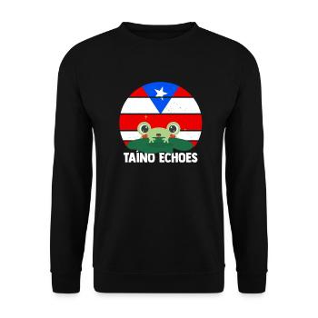 Taino Echoes Coqui Puerto Rican Heritage - Unisex Sweatshirt - black - Front - Alina (178cm) & Michal (187cm)
