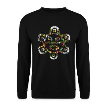 Taíno Echoes Caribbean Ancestry Pride - Unisex Sweatshirt - black - Front - Alina (178cm) & Michal (187cm)