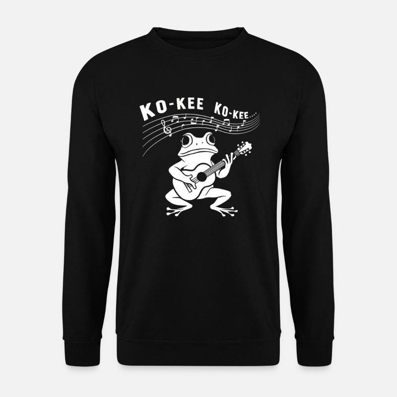 Ko-Kee Frog Playing Guitar Melody - Unisex Sweatshirt - black