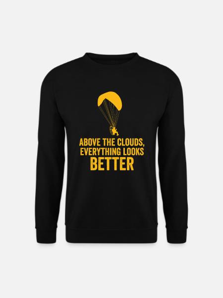 Über den Wolken Paramotor-Enthusiast - Unisex Pullover - Schwarz