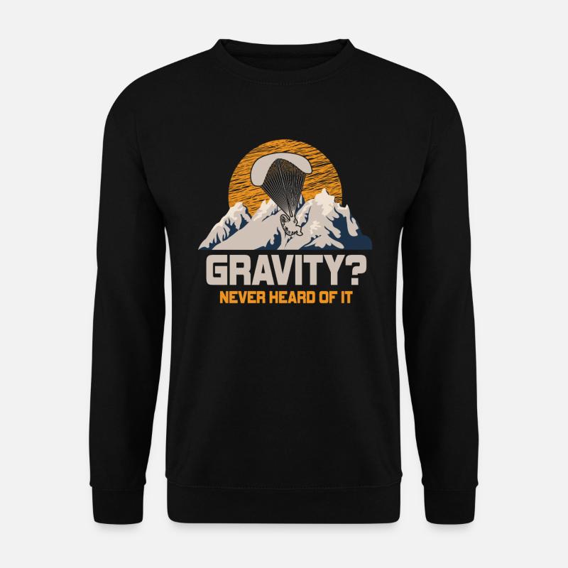 Lustiges Paramotor Gravitations-Meme - Unisex Pullover - Schwarz
