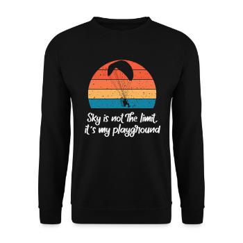 Le ciel n’est pas la limite, c’est mon terrain de jeu - Sweat-shirt Unisexe - noir - Devant - Alina (178cm) & Michal (187cm)