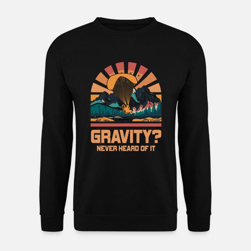 Hilarious Paramotor Gravity Meme - Unisex Sweatshirt - black