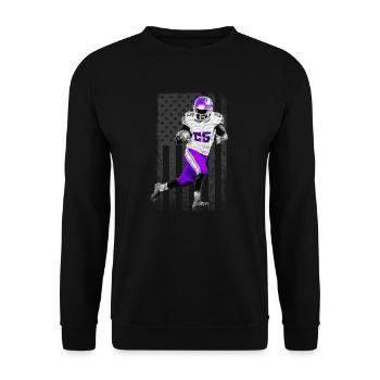 Lineman Because Quarterbacks Need Heroes - Unisex Sweatshirt - black - Front - Alina (178cm) & Michal (187cm)