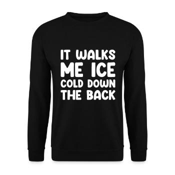 Funny Denglish saying - Unisex Sweatshirt - black - Front - Alina (178cm) & Michal (187cm)