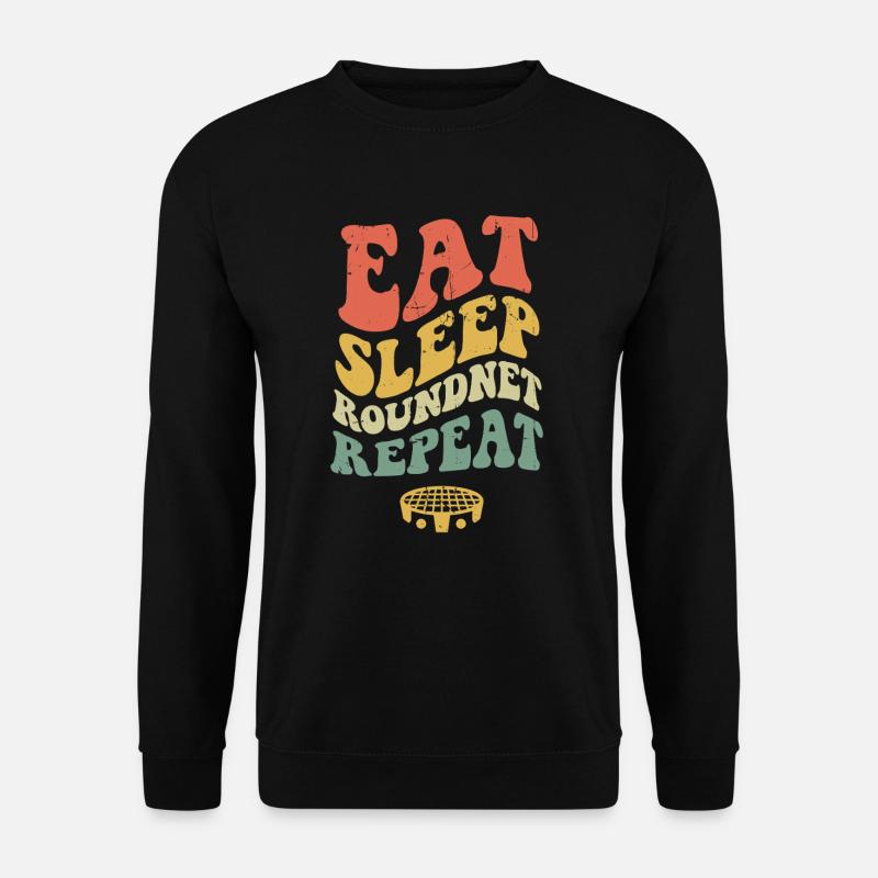 Eat Sleep Roundnet Repeat - Unisex Sweatshirt - black