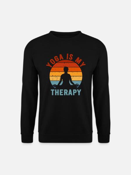 Yoga Is My Therapy - Unisex Sweatshirt - black