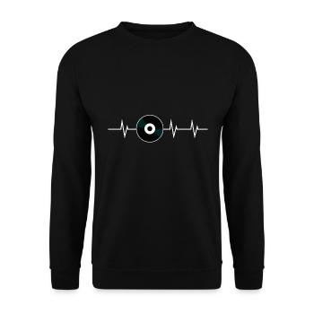 Battement de cœur du son – Né pour sentir le battement - Sweat-shirt Unisexe - noir - Devant - Alina (178cm) & Michal (187cm)