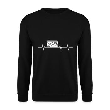 Heartbeat Aquarium - Sweat-shirt Unisexe - noir - Devant - Alina (178cm) & Michal (187cm)