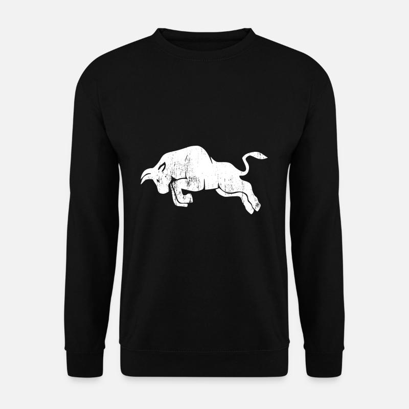 Taureau used look - blanc - Sweat-shirt Unisexe - noir