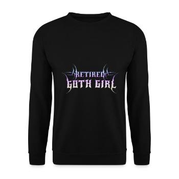 Retired Goth Girl! Gothic Emo Girl - Unisex Sweatshirt - black - Front - Alina (178cm) & Michal (187cm)