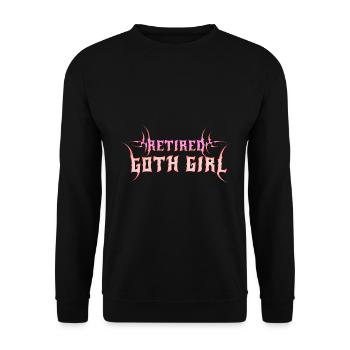 Retired Goth Girl! Gothic Emo Girl - Unisex Sweatshirt - black - Front - Alina (178cm) & Michal (187cm)
