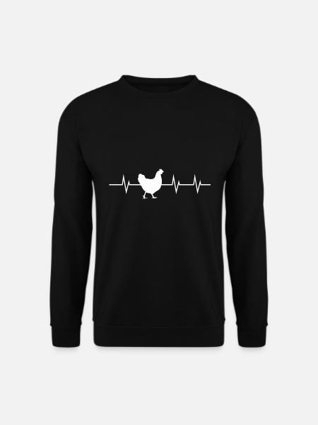 Heartbeat of a Chicken - Unisex Sweatshirt - black