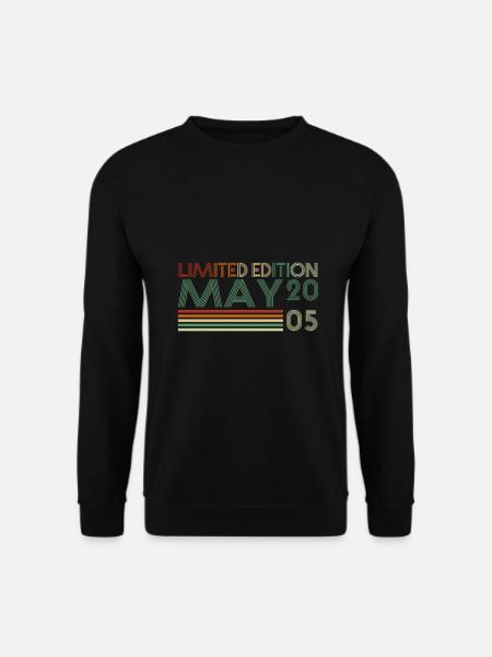 18. Geburtstag Mai Jahrgang 2005 Vintage - Unisex Pullover - Schwarz