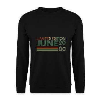 23ème Anniversaire Juin Millésime 2000 Millésime - Sweat-shirt Unisexe - noir - Devant - Alina (178cm) & Michal (187cm)