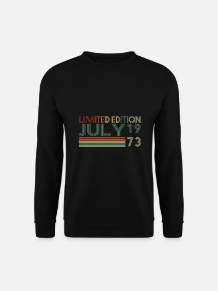 50. Geburtstag Juli Jahrgang 1973 Vintage - Unisex Pullover - Schwarz