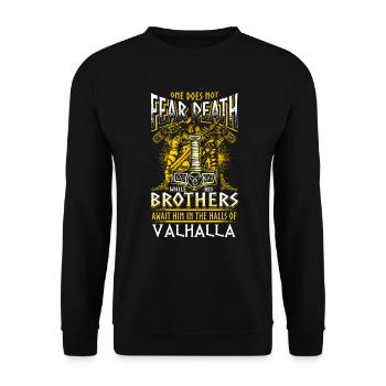 Does Not Fear Death - Viking - EN - Unisex Pullover - Schwarz - Vorne - Alina (178cm) & Michal (187cm)