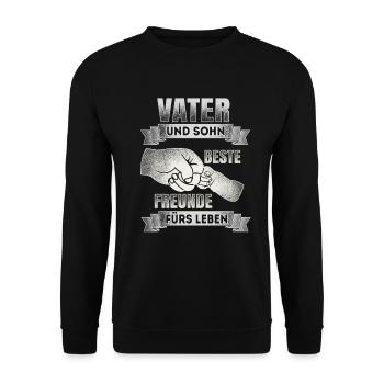 Père et fils - meilleures amies - DE - Sweat-shirt Unisexe - noir - Devant - Alina (178cm) & Michal (187cm)