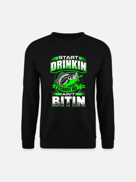 Start Drinkin - Fishing - EN - Unisex Sweatshirt - black