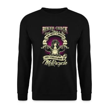 Biker Chick - Once Upon A Time - EN - Unisex Sweatshirt - black - Front - Alina (178cm) & Michal (187cm)