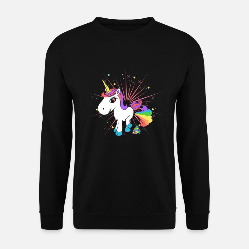 Pupsendes Einhorn - Unisex Pullover - Schwarz