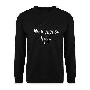 Noël Ho Ho Ho - Sweat-shirt Unisexe - noir - Devant - Alina (178cm) & Michal (187cm)