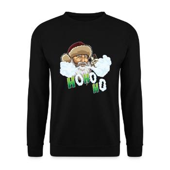 Vape Père Noël - Vape Santa Claus - Sweat-shirt Unisexe - noir - Devant - Alina (178cm) & Michal (187cm)